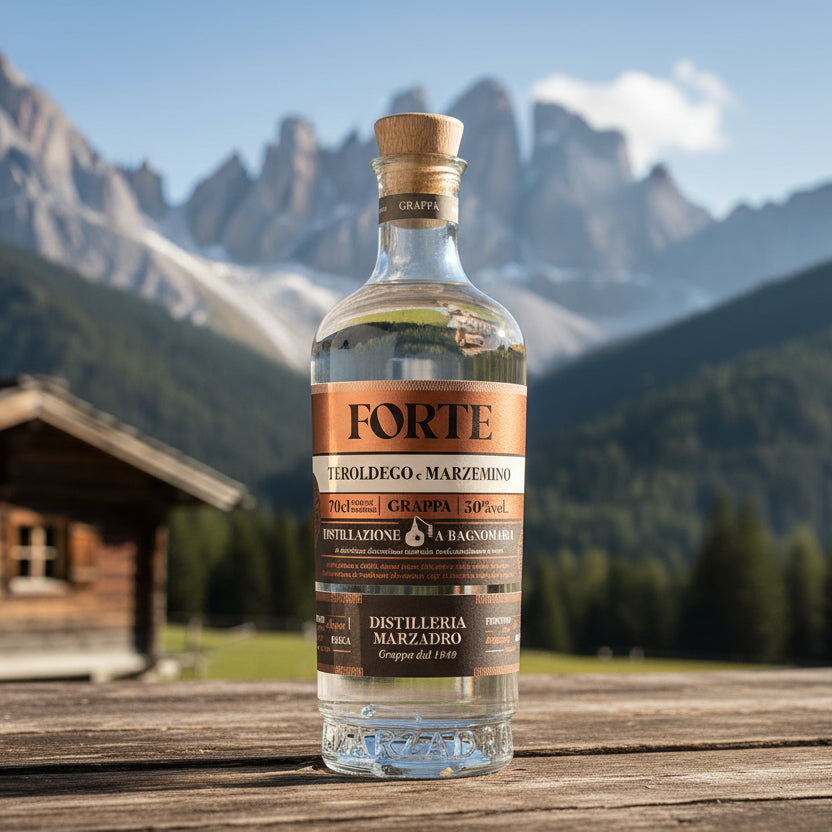 Grappa Forte di Teroldego e Marzemino • 50cl • Carattere intenso, radicato nel territorio