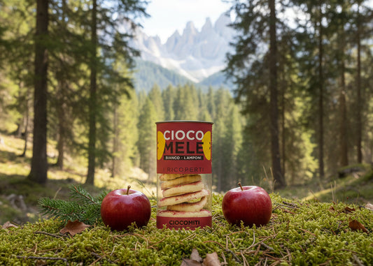 Ciocomela Bianco Lamponi • 125g • Armonia di frutti rossi e vellutata dolcezza candida