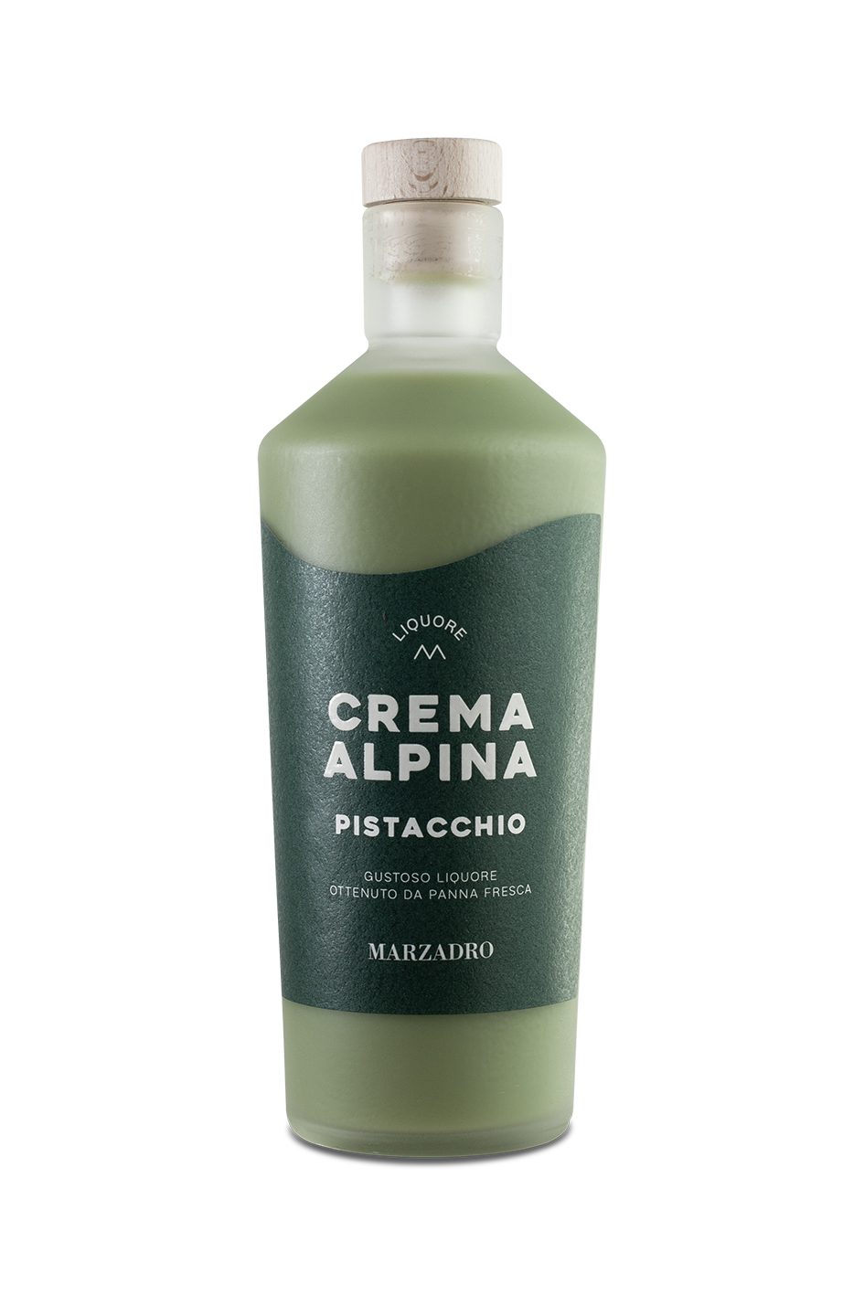 Crema Alpina al Pistacchio Marzadro - Crema Leggermente Alcolica Tipica del Trentino - 70cl