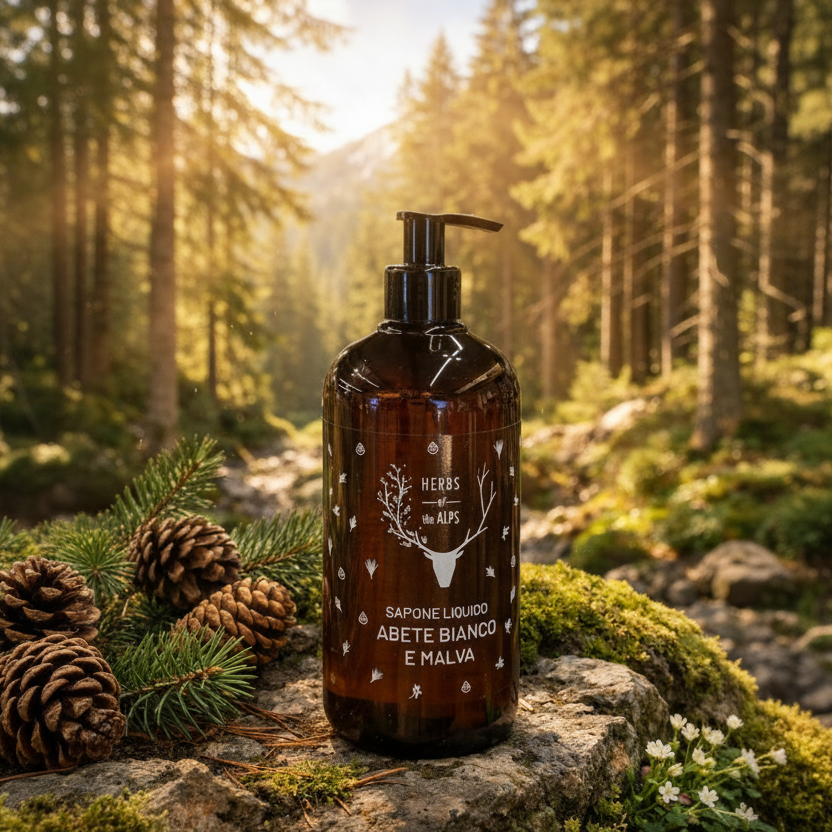 Sapone liquido all'Abete Bianco e Malva di Mas Vinal - 500ml