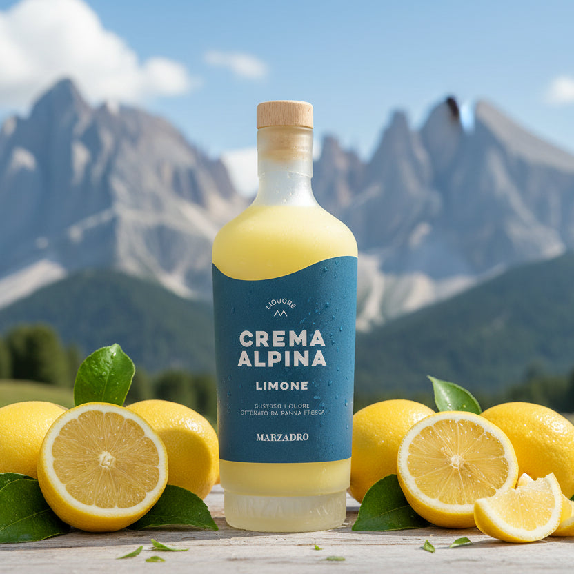 Crema Alpina al Limone Marzadro - Leggermente Alcolica - 70cl