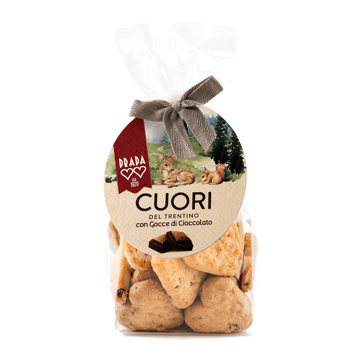 Cuori al Cioccolato • 230g • La tradizione storica del 1920 si arricchisce di un'anima fondente e aromatica