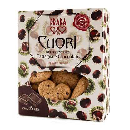 Cuori Castagna e Cioccolato • 180g • Il gusto avvolgente dell'autunno racchiuso da cuori dalla golosità intensa