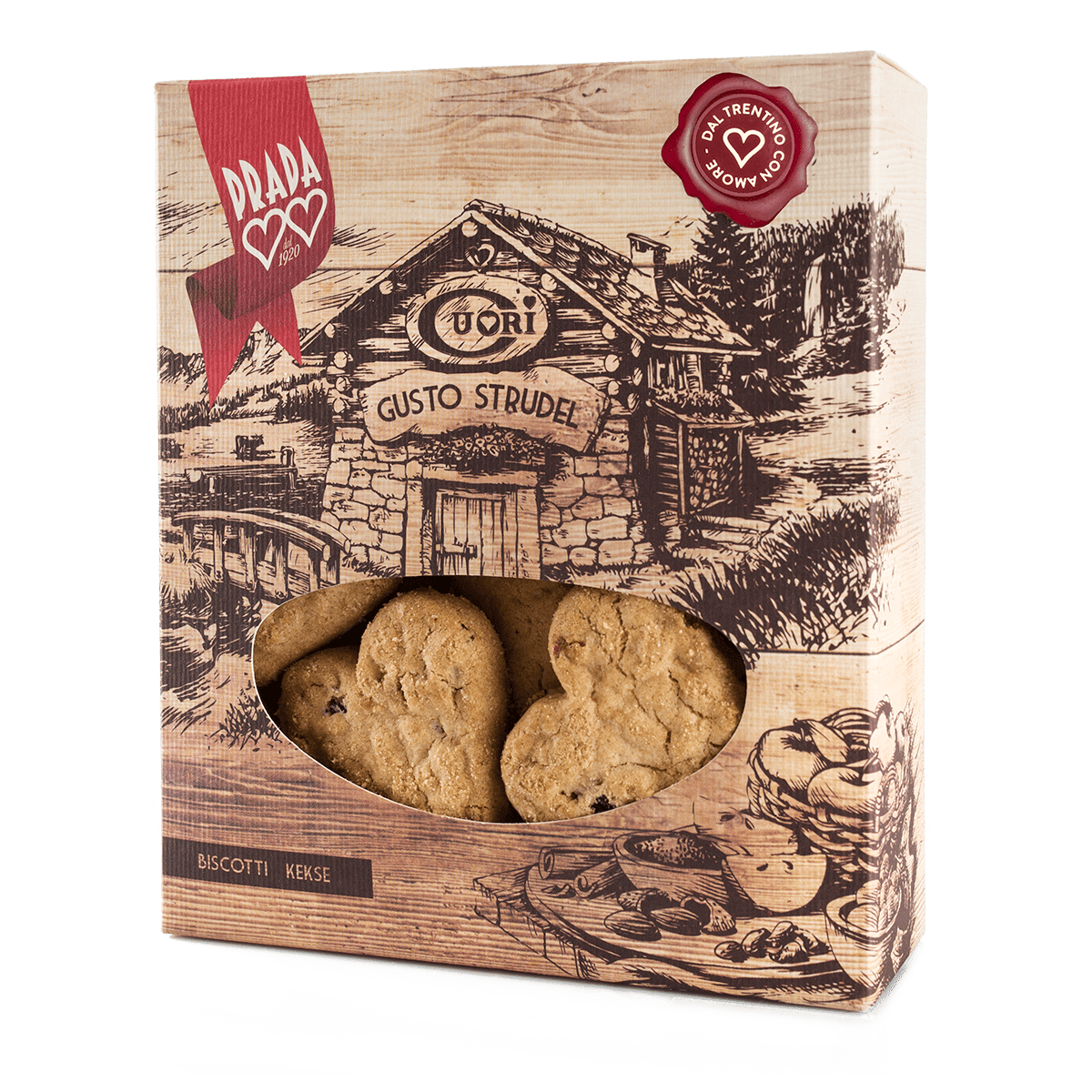 Cuori allo Strudel • 180g • Il calore del ripieno tipico trentino in un cuore dolce