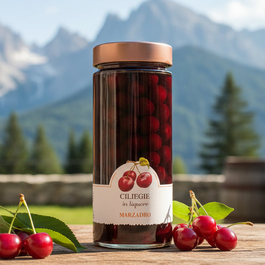 Ciliegie Bell'Italia in liquore • 650g • Piccoli tesori dal cuore succoso, immersi in un'essenza vellutata